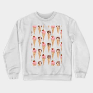 Ice Cream Cone Pattern Crewneck Sweatshirt